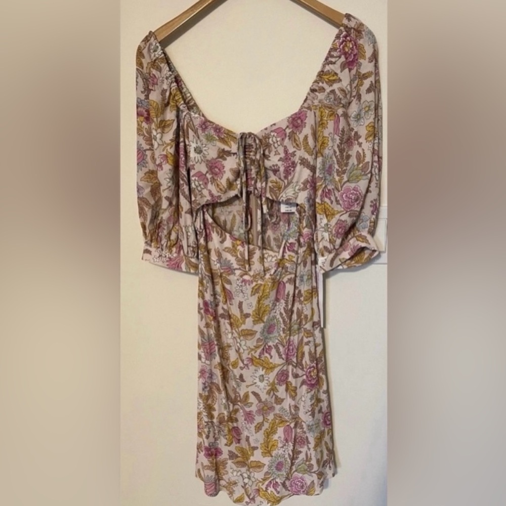 🌸NWT Topshop Summer Floral Keyhole Midi Dress Size 4P Sku#91